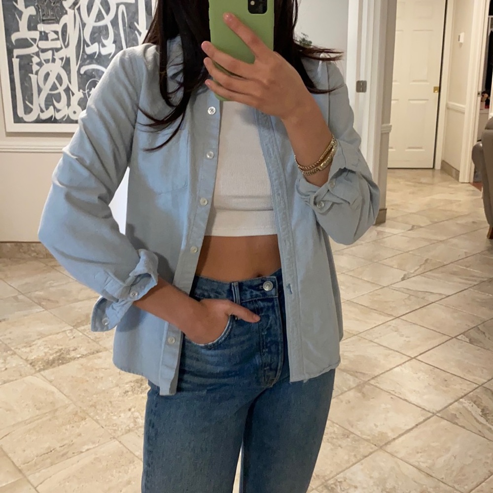 Forever 21 Blue Denim Button Up